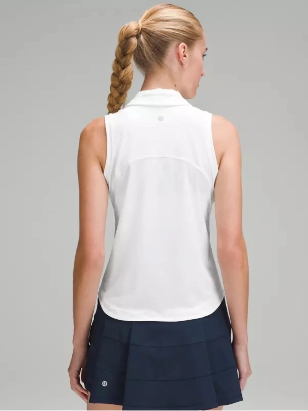 lululemon athletica White Sleeveless Polo Tank